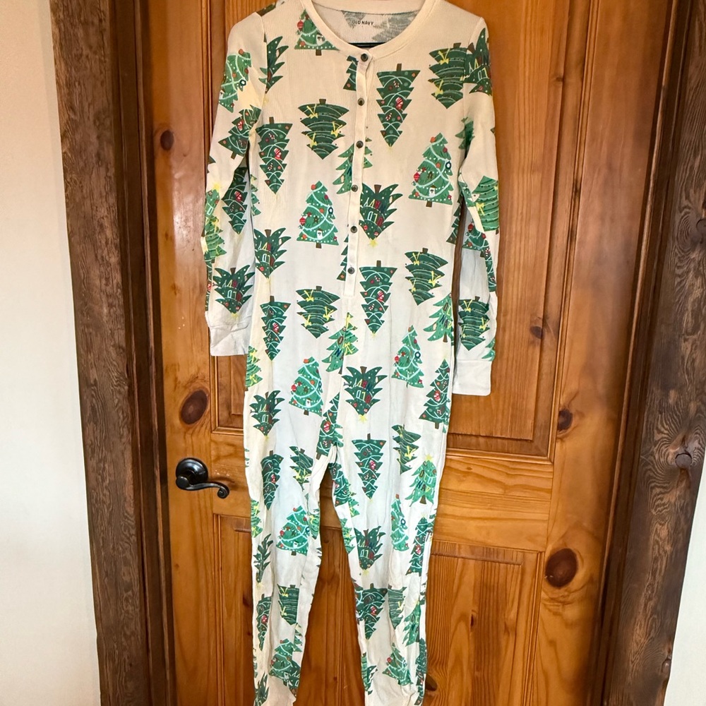 Old Navy Green Tree Print Onesie